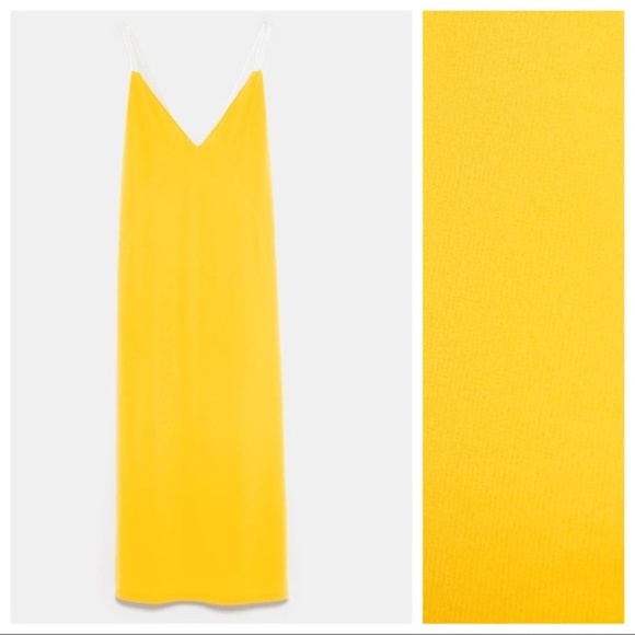 🌼 NWT Zara Colored Strap Yellow Dress 🌼 - Picture 5 of 11